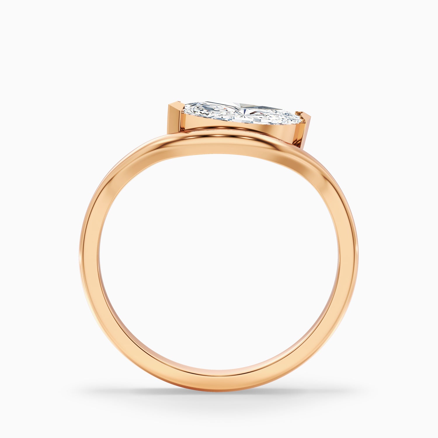 Gleny 5 Carat Marquise Cut East West Moissanite Diamond Ring in 18k White Gold