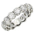Round Cut Lab Grown Diamond Eternity Ring in 14k White Gold (6 cttw FG/VS2) by Bids.com