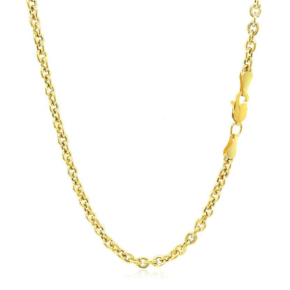 3.0mm 14k Yellow Gold Forsantina Lite Cable Link Chain by Bids.com