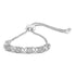 .925 Sterling Silver 1/6 Cttw Diamond X and O Bolo Bracelet by Bids.com