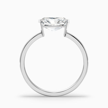 Jana 4.5 Carat Radiant Cut East West Half Bezel Lab Grown Diamond Ring in 10k White Gold