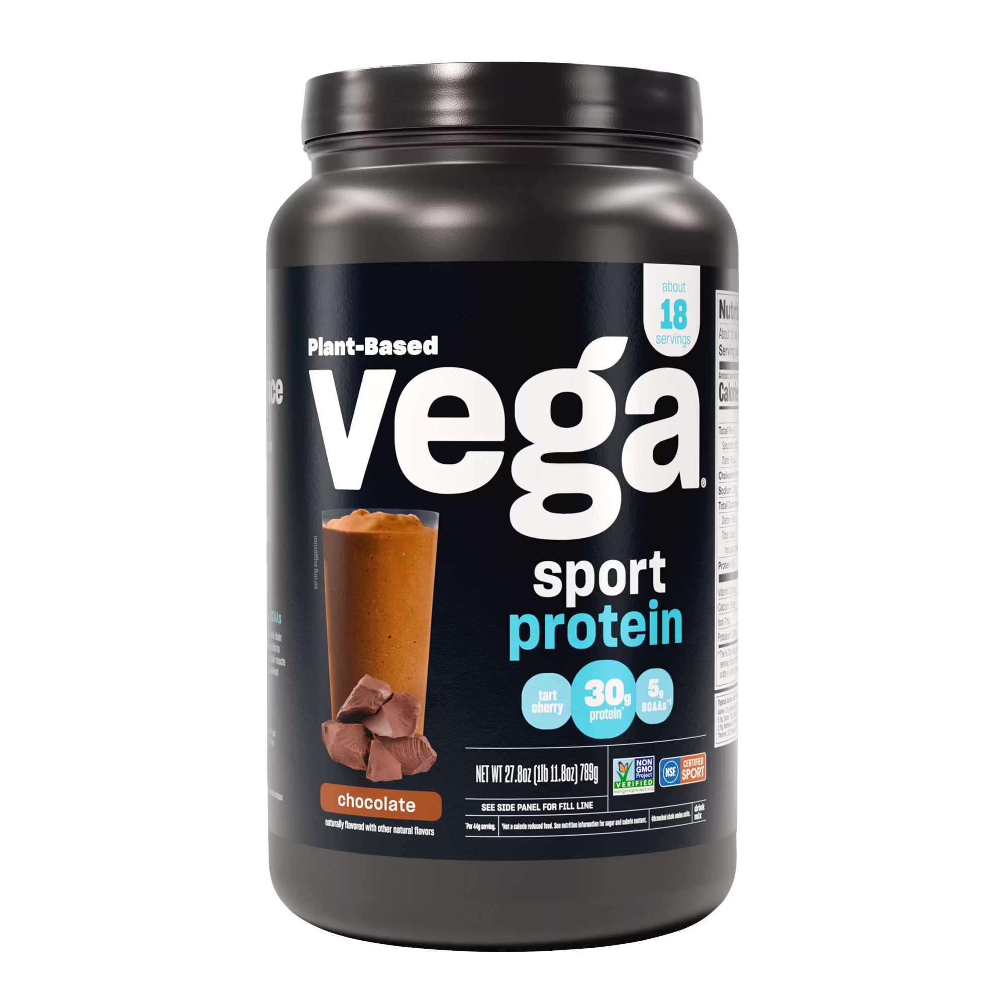 Vega Sport Protein Powder – Chocolate – 27.8 oz (Plant-Based) by Top Vita Shop