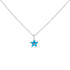 Sterling Silver Blue Enamel and Diamond Accent Star Pendant Necklace by Bids.com