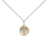 14K Yellow Gold Plated Sterling Silver 1/10 Cttw Diamond Cross Medallion Pendant Necklace by Bids.com
