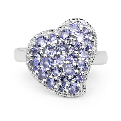 1.63 Carat Genuine Tanzanite .925 Sterling Silver Ring by Bids.com