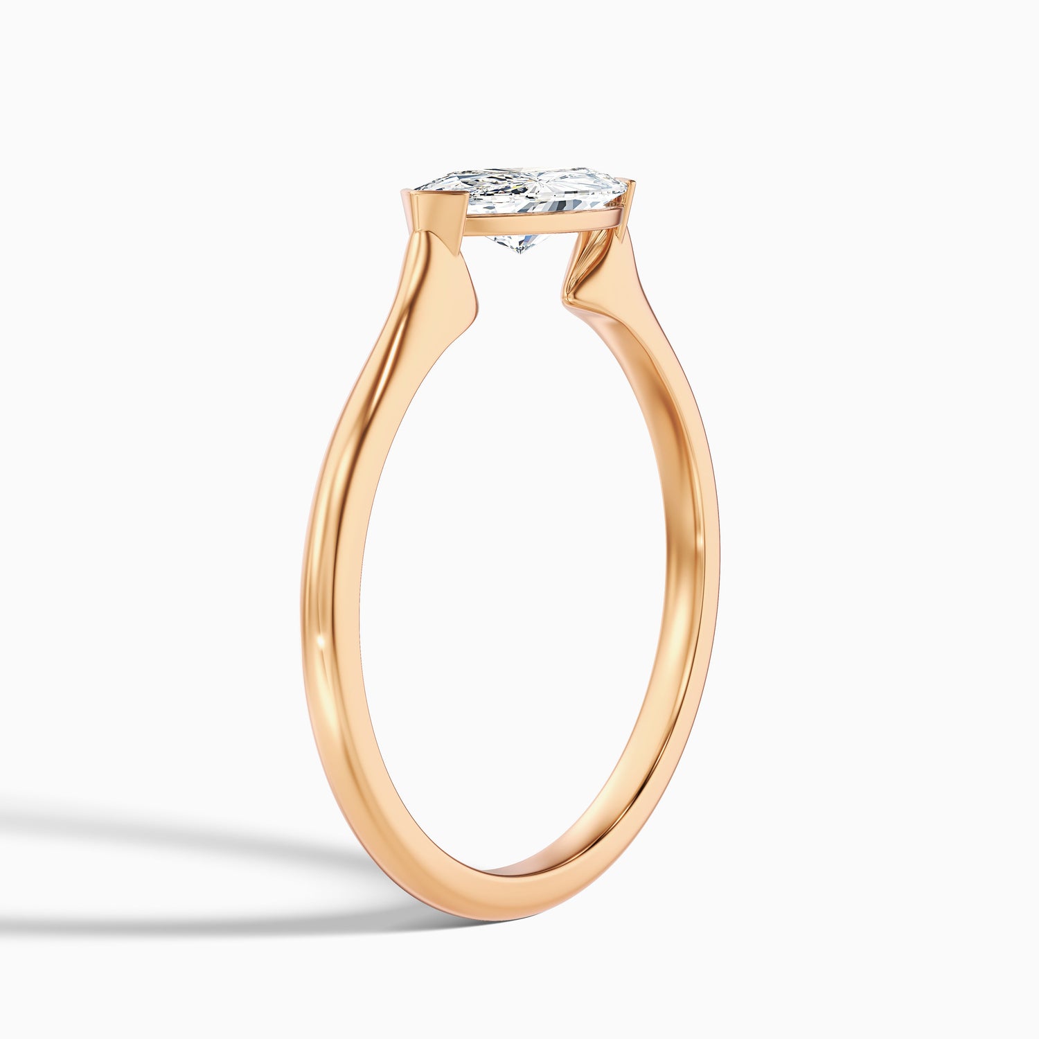 Alva 2 Carat Marquise East West Lab Grown Diamond Engagement Ring in 10k Yellow Gold