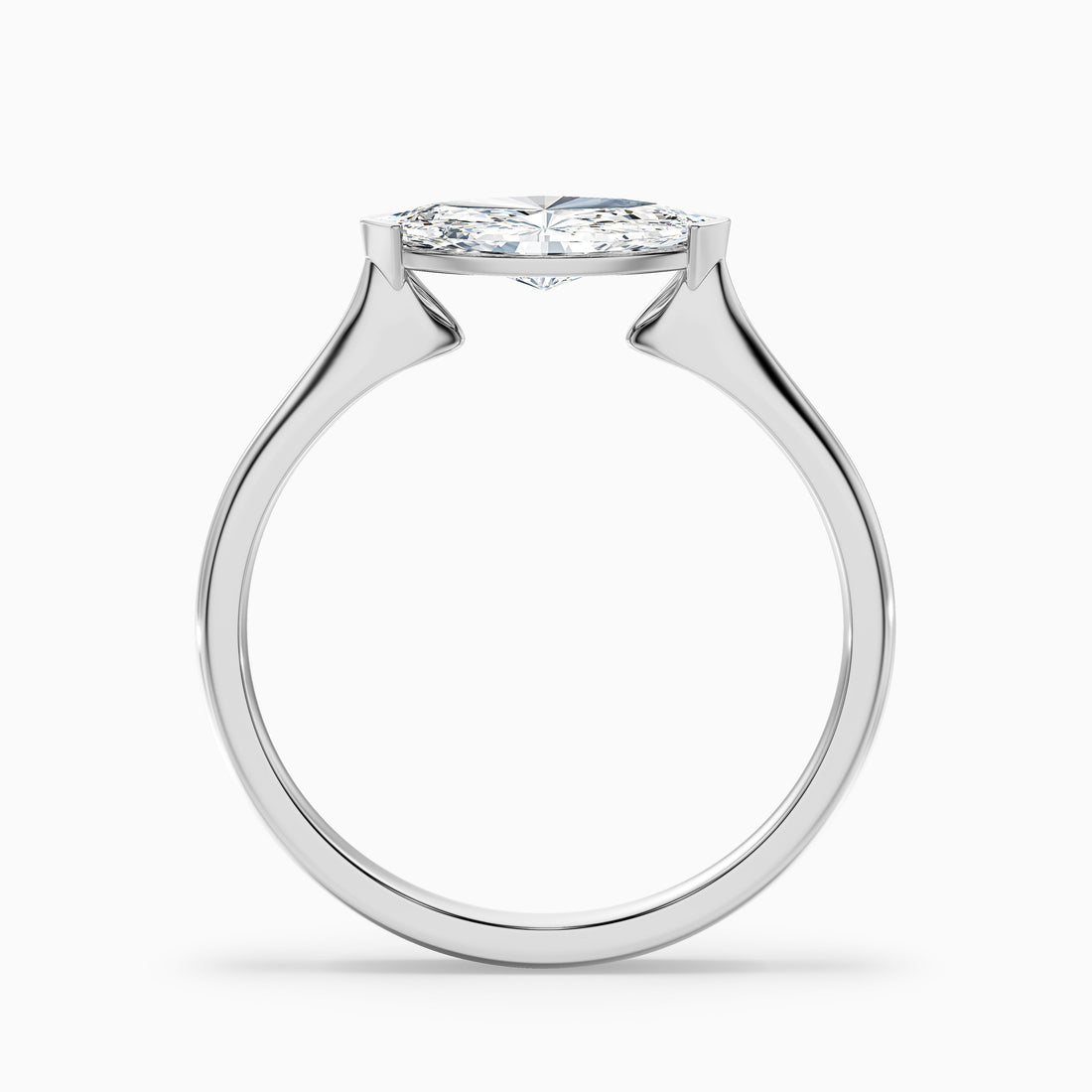 Blyth 5.5 Carat Marquise East West Moissanite Diamond Ring in 10k White Gold  DestGlow