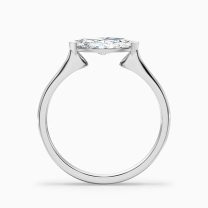 Alva 4.5 Carat Marquise East West Lab Grown Diamond Engagement Ring in 14k Rose Gold