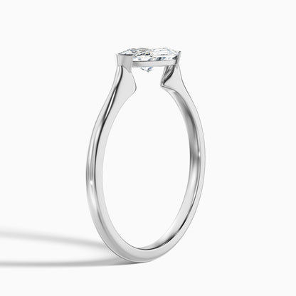 Blyth 3.5 Carat Marquise East West Moissanite Diamond Ring in 10k Yellow Gold
