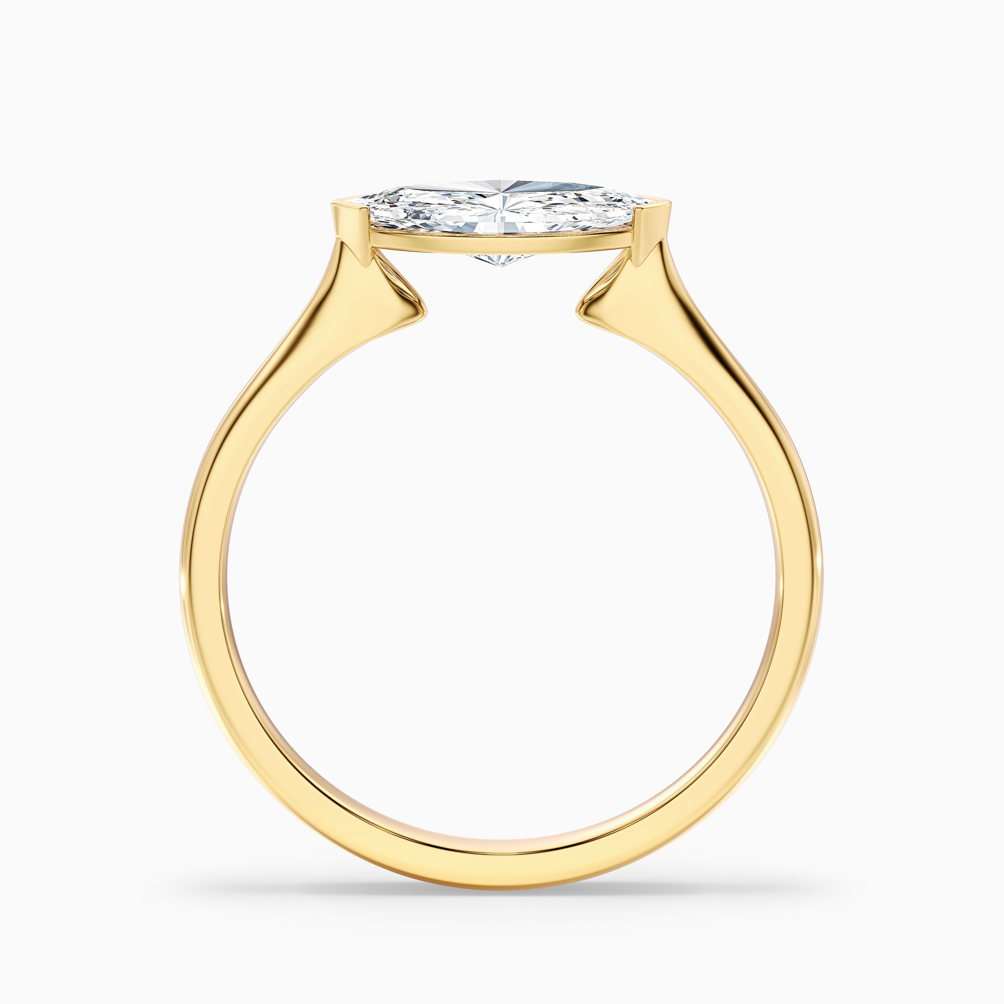 Blyth 3.5 Carat Marquise East West Moissanite Diamond Ring in 925 Sterling Silver