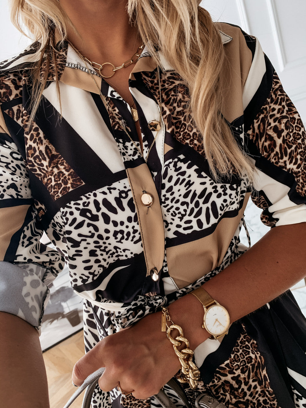 Spring Summer Sexy Print Shirt Dress Women by Ragazza