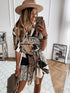Spring Summer Sexy Print Shirt Dress Women by Ragazza