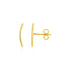 14k Yellow Gold Curve Climber Post Earrings by Bids.com