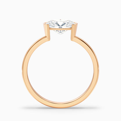 Blyth 1.5 Carat Oval Cut East West Lab Grown Diamond Ring in 10k Rose Gold