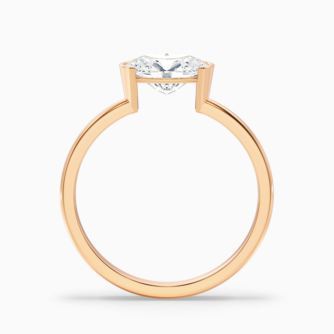 Alva 1.5 Carat Oval Cut East West Moissanite Diamond Ring in 14k Rose Gold  DestGlow