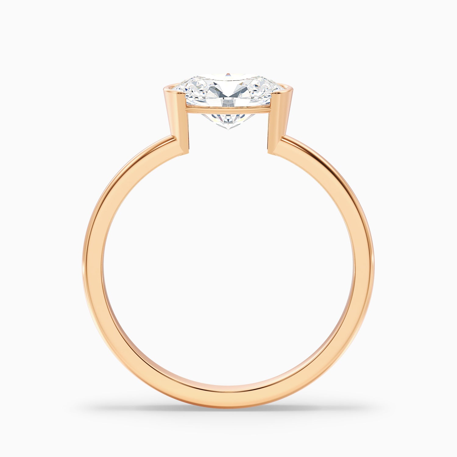 Alva 4.5 Carat Oval Cut East West Moissanite Diamond Ring in 18k Yellow Gold