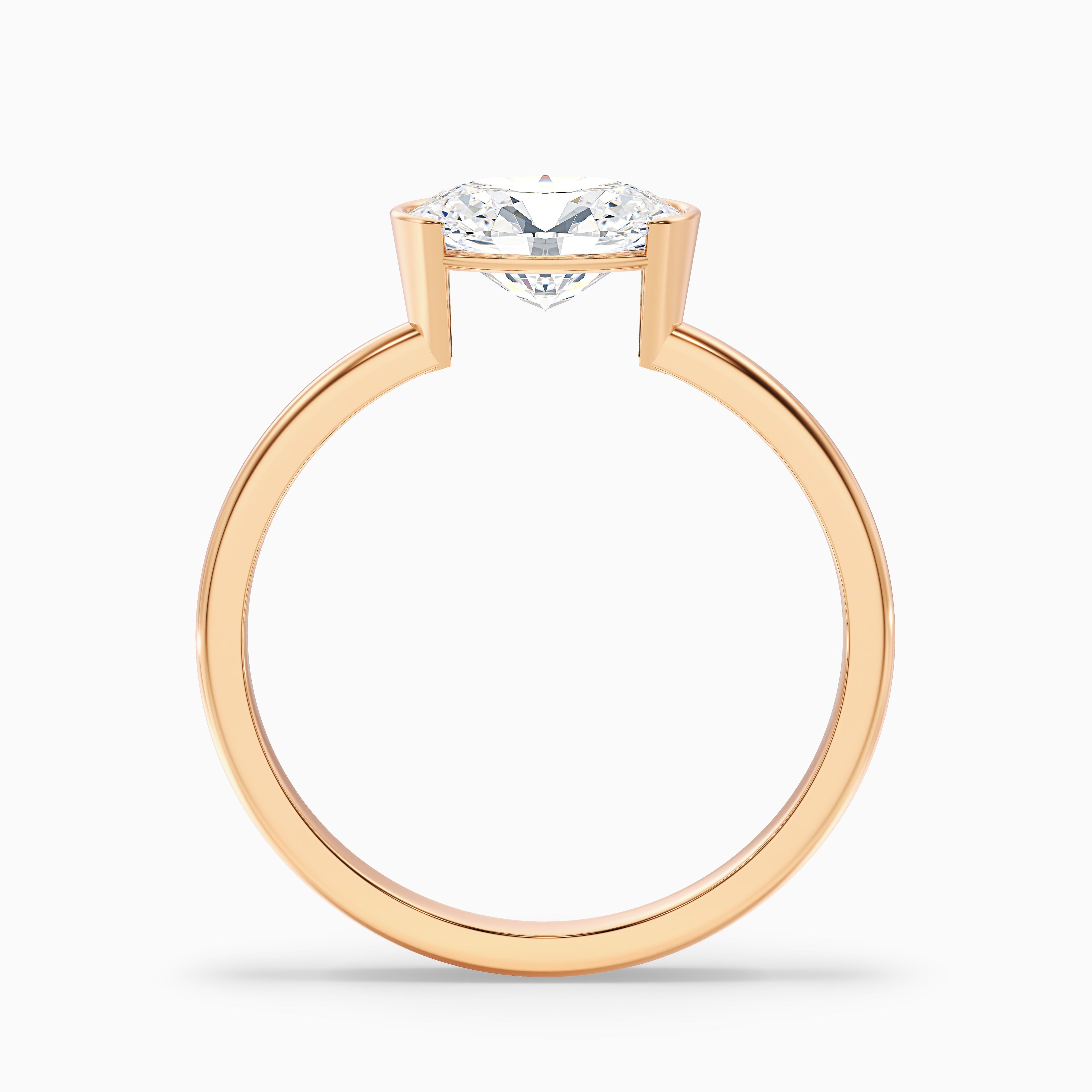 Alva 4.5 Carat Oval Cut East West Moissanite Diamond Ring in 18k Yellow Gold