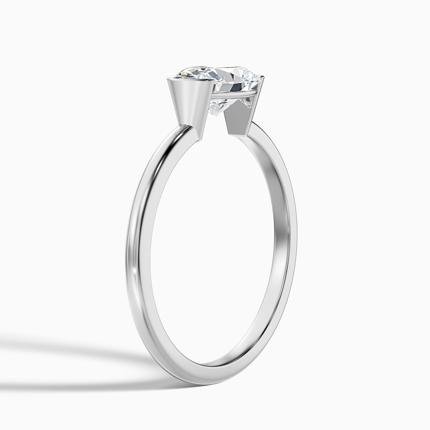 Blyth 1 Carat Oval Cut East West Lab Grown Diamond Ring in 18k White Gold