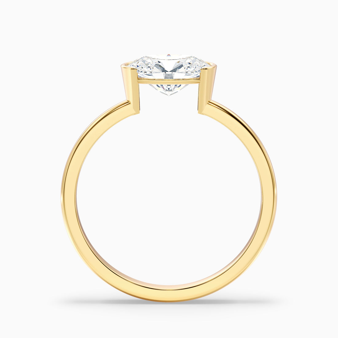Alva 1 Carat Oval Cut East West Moissanite Diamond Ring in 18k Yellow Gold  DestGlow