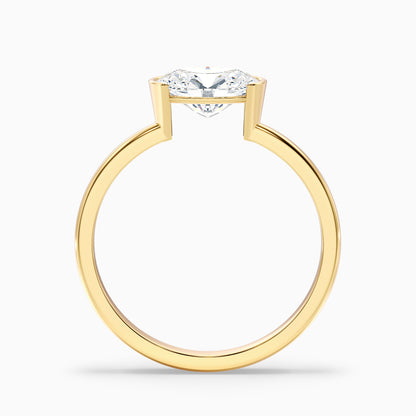 Blyth 4.5 Carat Oval Cut East West Lab Grown Diamond Ring in 10k Yellow Gold