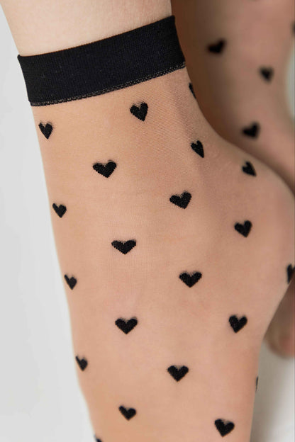 Socks Conte Fantasy - Hearts Pattern