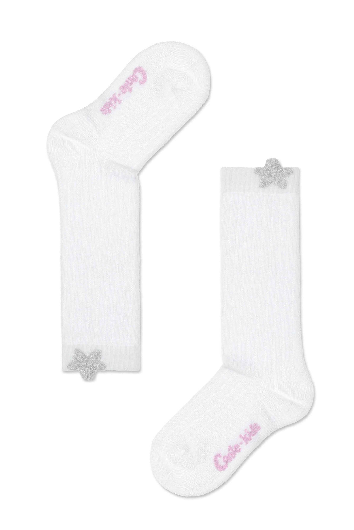 Conte-Kids Cotton Knee-Highs Tip-Top 047 - Shimmering Picot