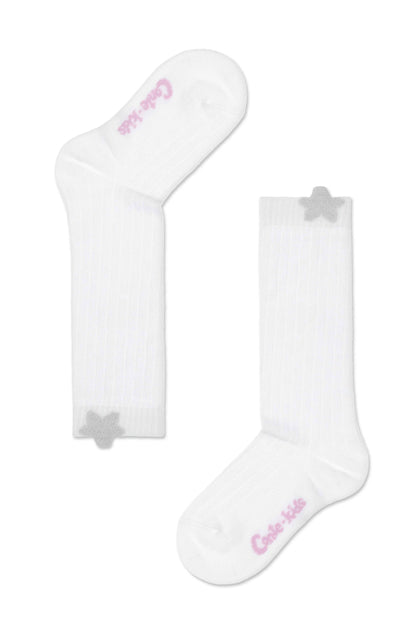 Conte-Kids Cotton Knee-Highs Tip-Top 047 - Shimmering Picot