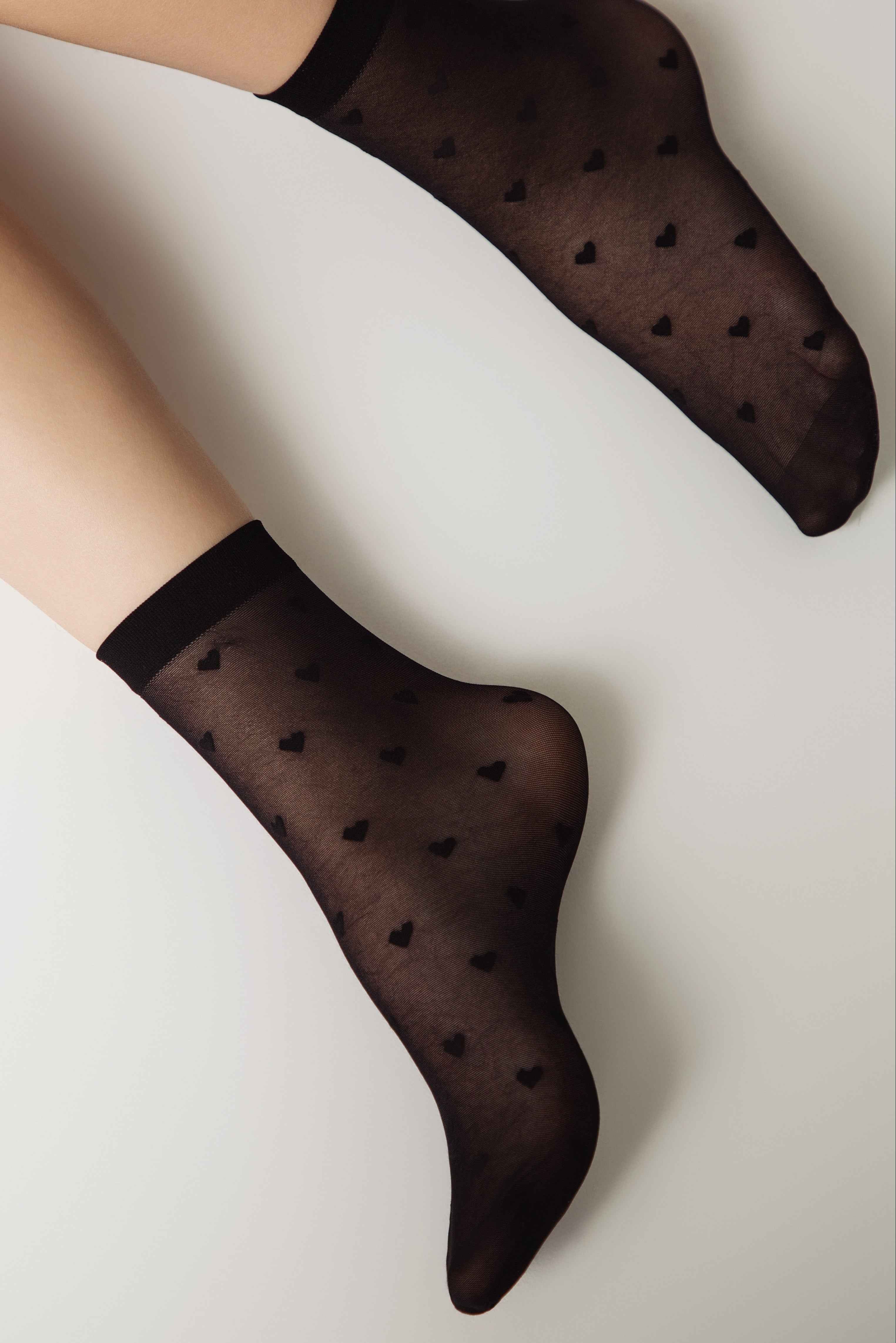 Socks Conte Fantasy - Hearts Pattern