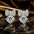 925 Sterling Silver Earrings with CZ and White Gold Plating for Women  DestGlow