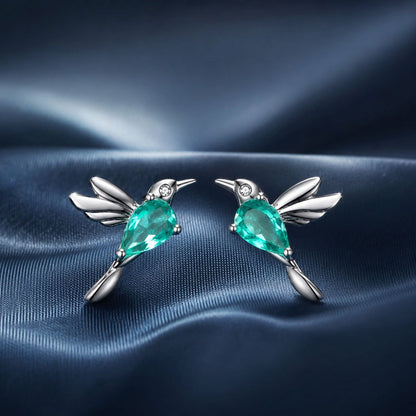 925 Sterling Silver Transparent Glass Earrings with CZ for Women  DestGlow