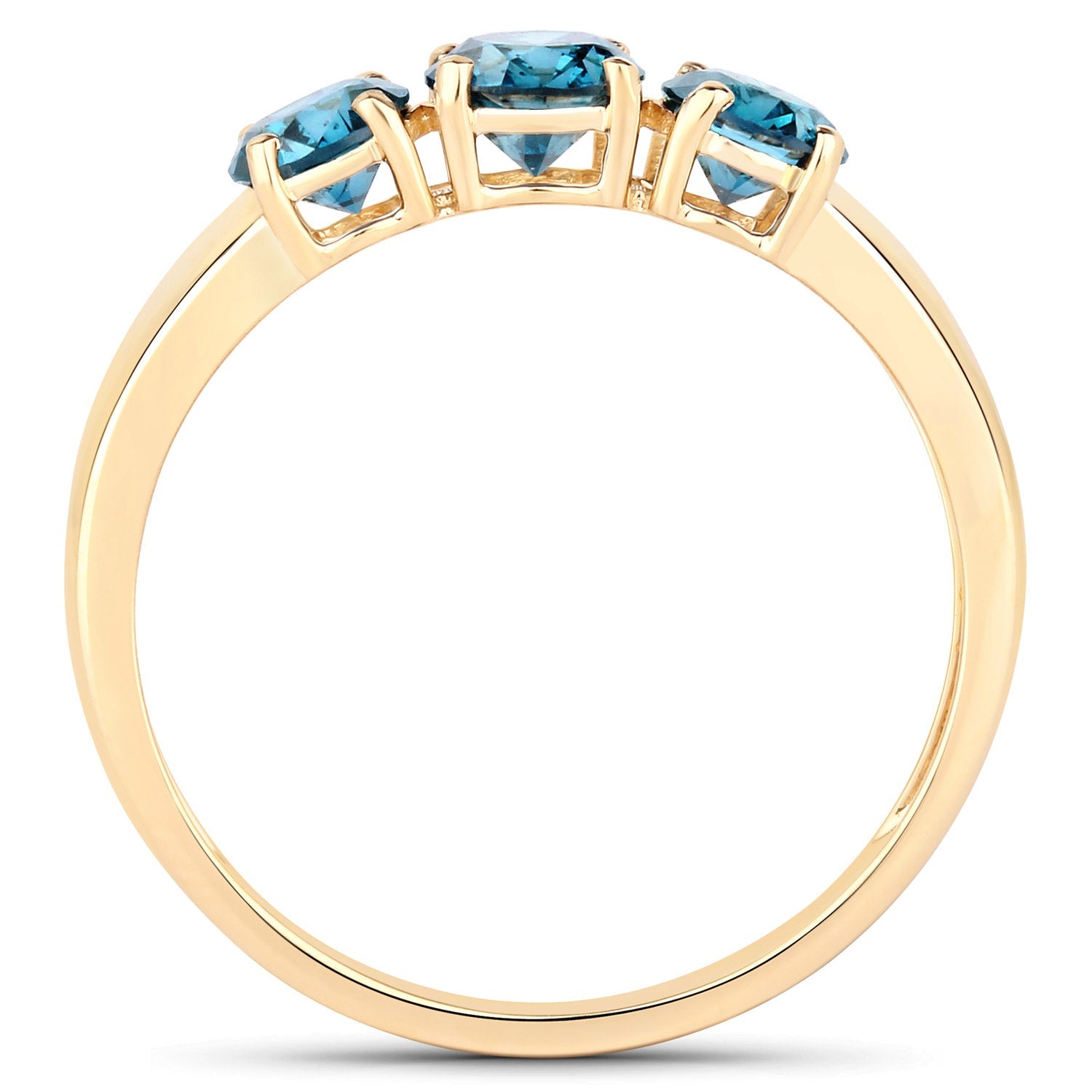 1.03 Carat Genuine Blue Diamond 14K Yellow Gold Ring by Bids.com