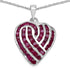 3.68 Carat Genuine Ruby .925 Sterling Silver Pendant  DestGlow
