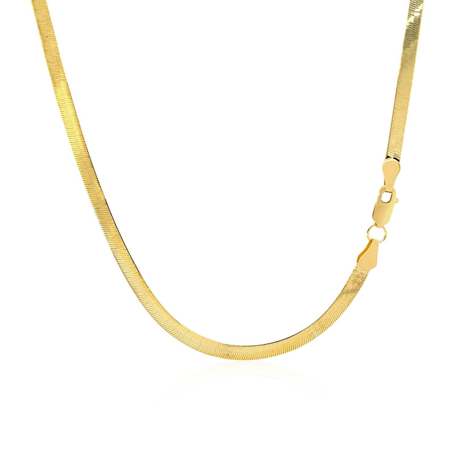 3.0mm 14k Yellow Gold Super Flex Herringbone Chain by Bids.com
