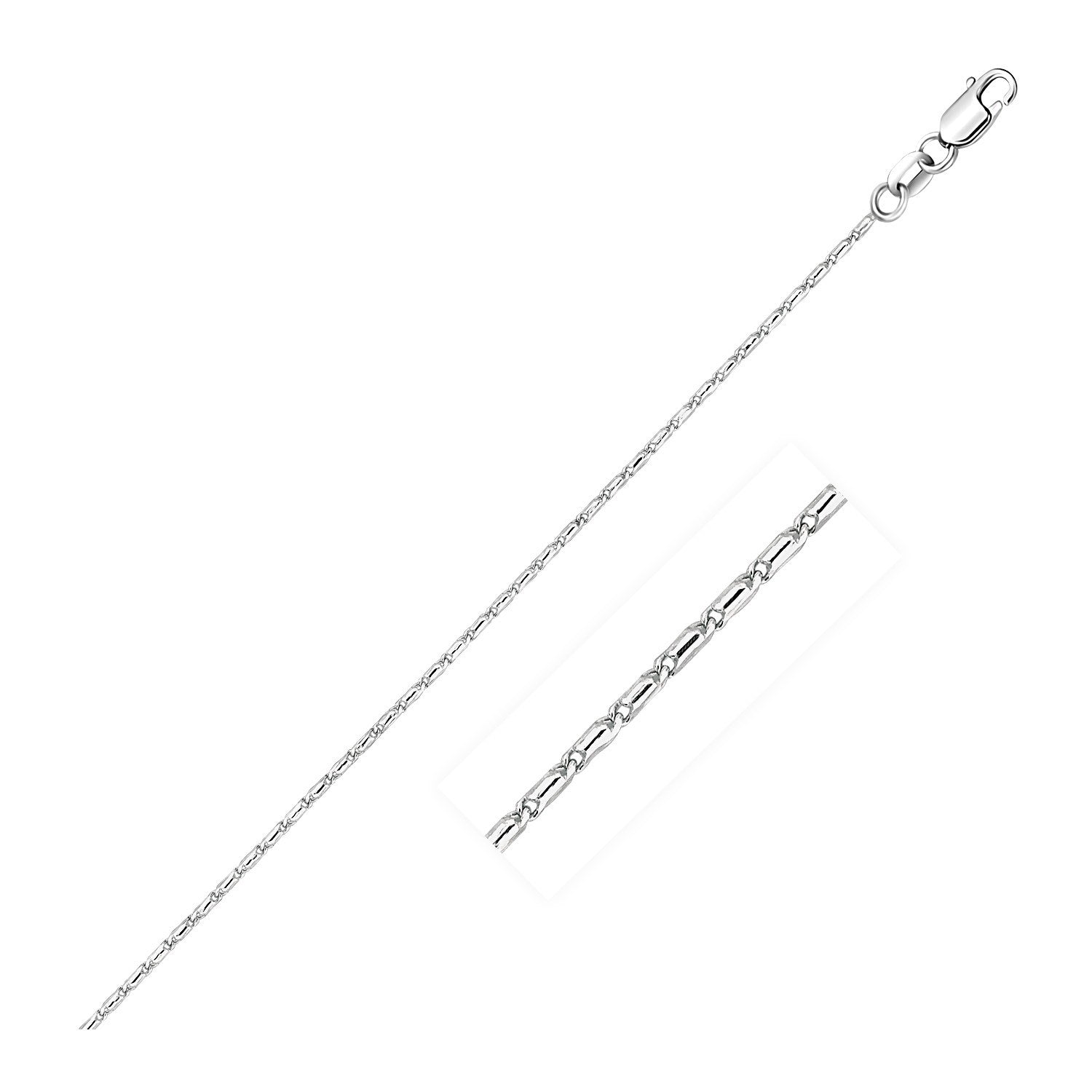 14k White Gold Lumina Pendant Chain 0.9mm by Bids.com