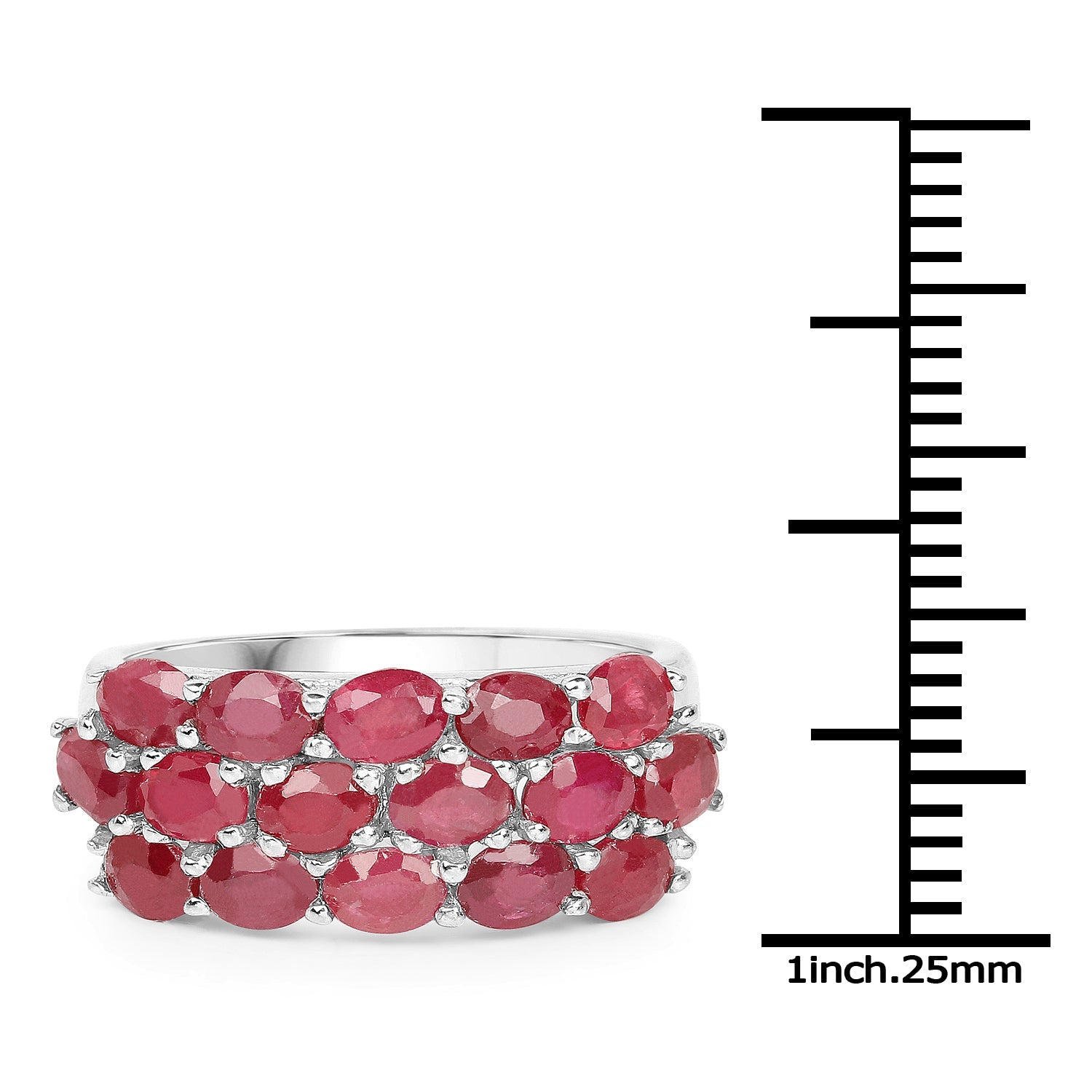 3.52 Carat Genuine Ruby .925 Sterling Silver Ring by Bids.com