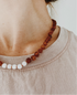Raw Cognac Baltic Amber + Moonstone || Necklace  DestGlow