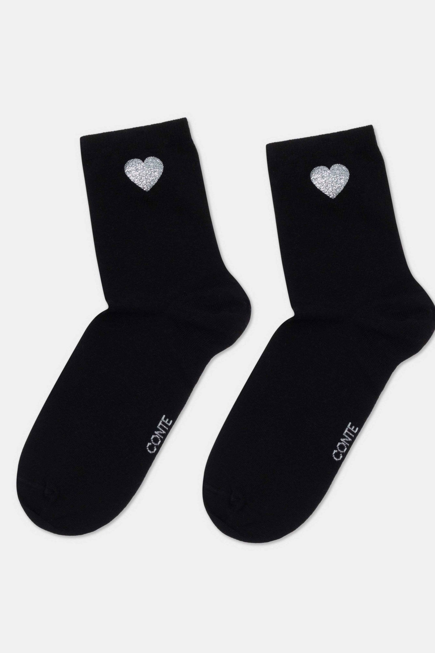 Cotton Socks Conte Classic 427 - Shimmering Heart Pattern