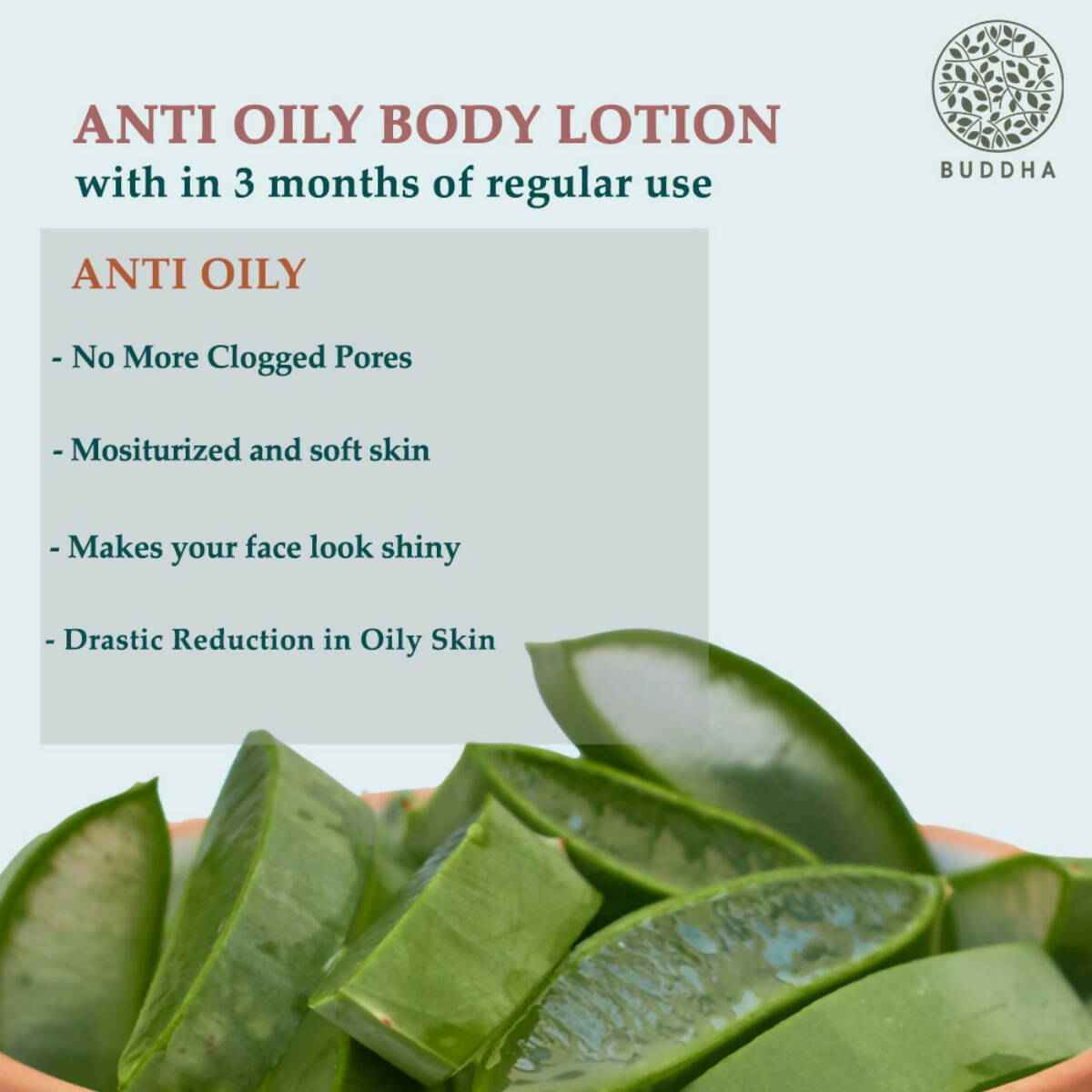Buddha Natural Anti Oily Body Lotion - Helps To Balance The Skin&