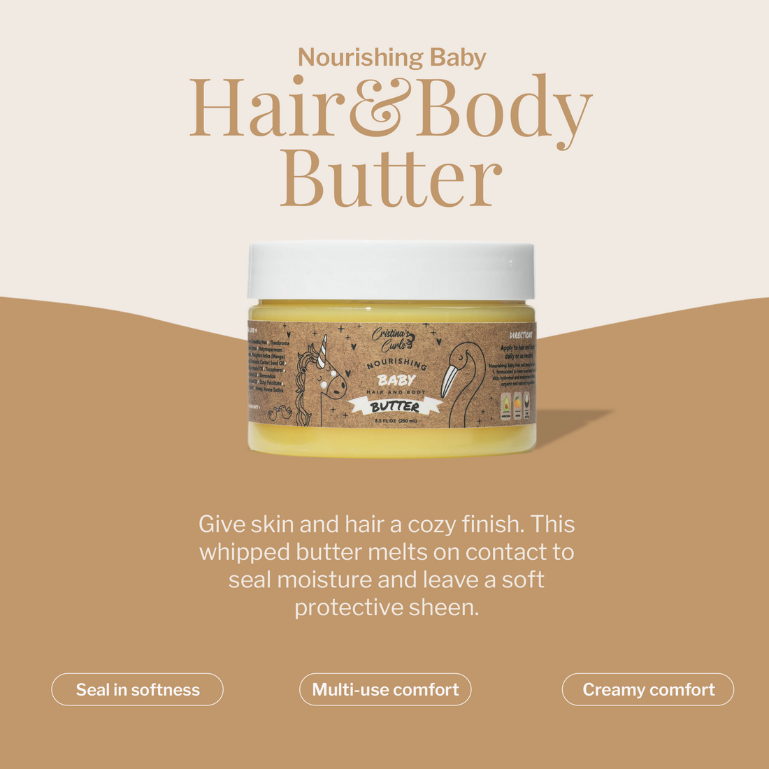 Nourishing Baby Hair and Body Butter by Cristina&