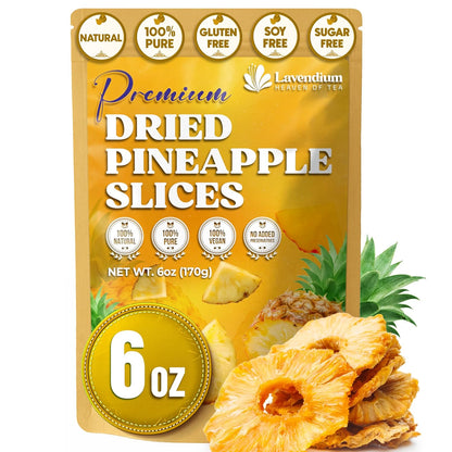 Dried Pineapple Slices 6oz – Premium Quality, Naturally Sweet &amp; Tangy by FreshDrinkUS - Natural and Premium Herbal Tea