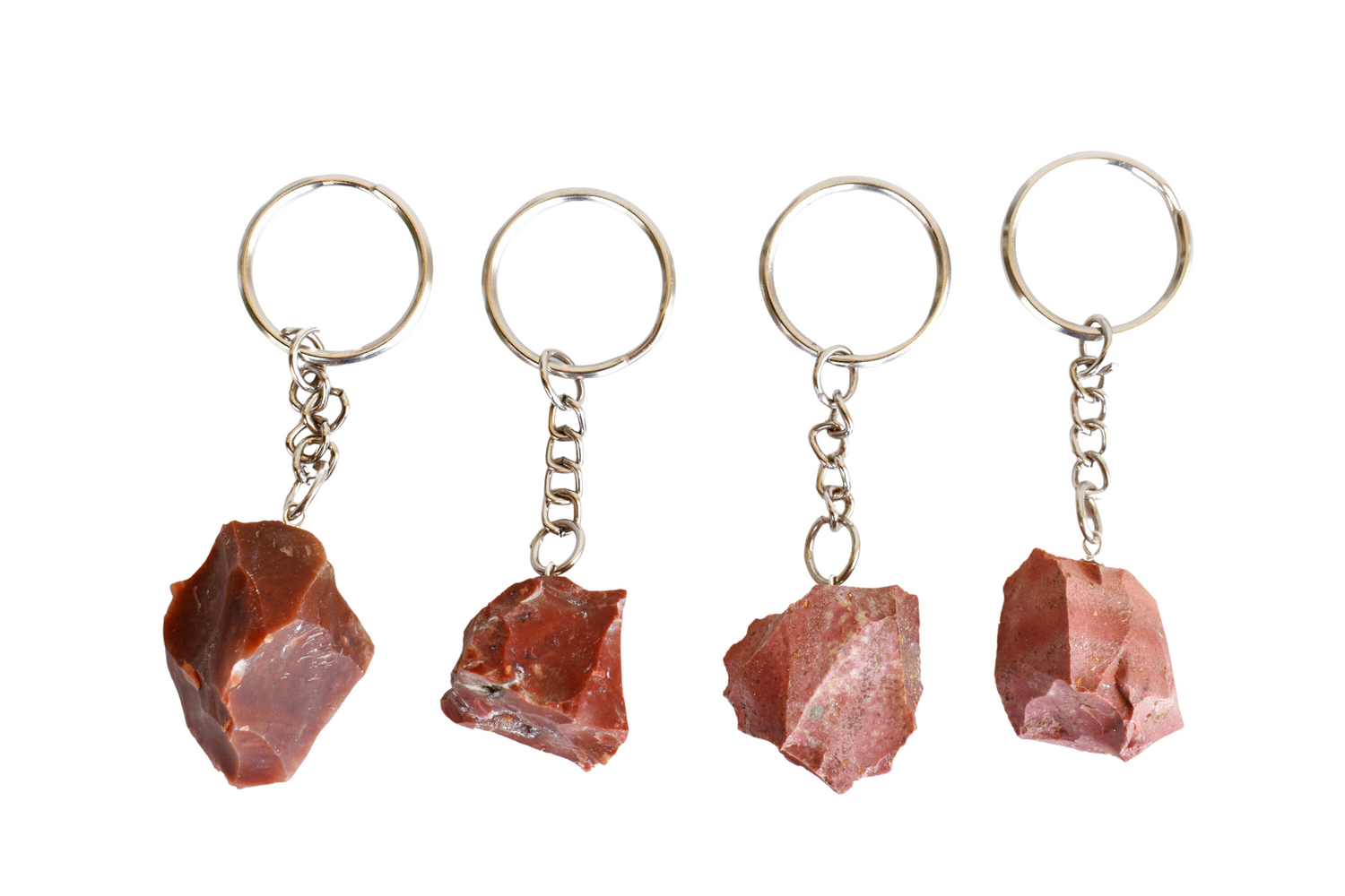 Red Jasper Key Chain, Gemstone Keychain Crystal Key Ring (Generosity and Balance)  DestGlow