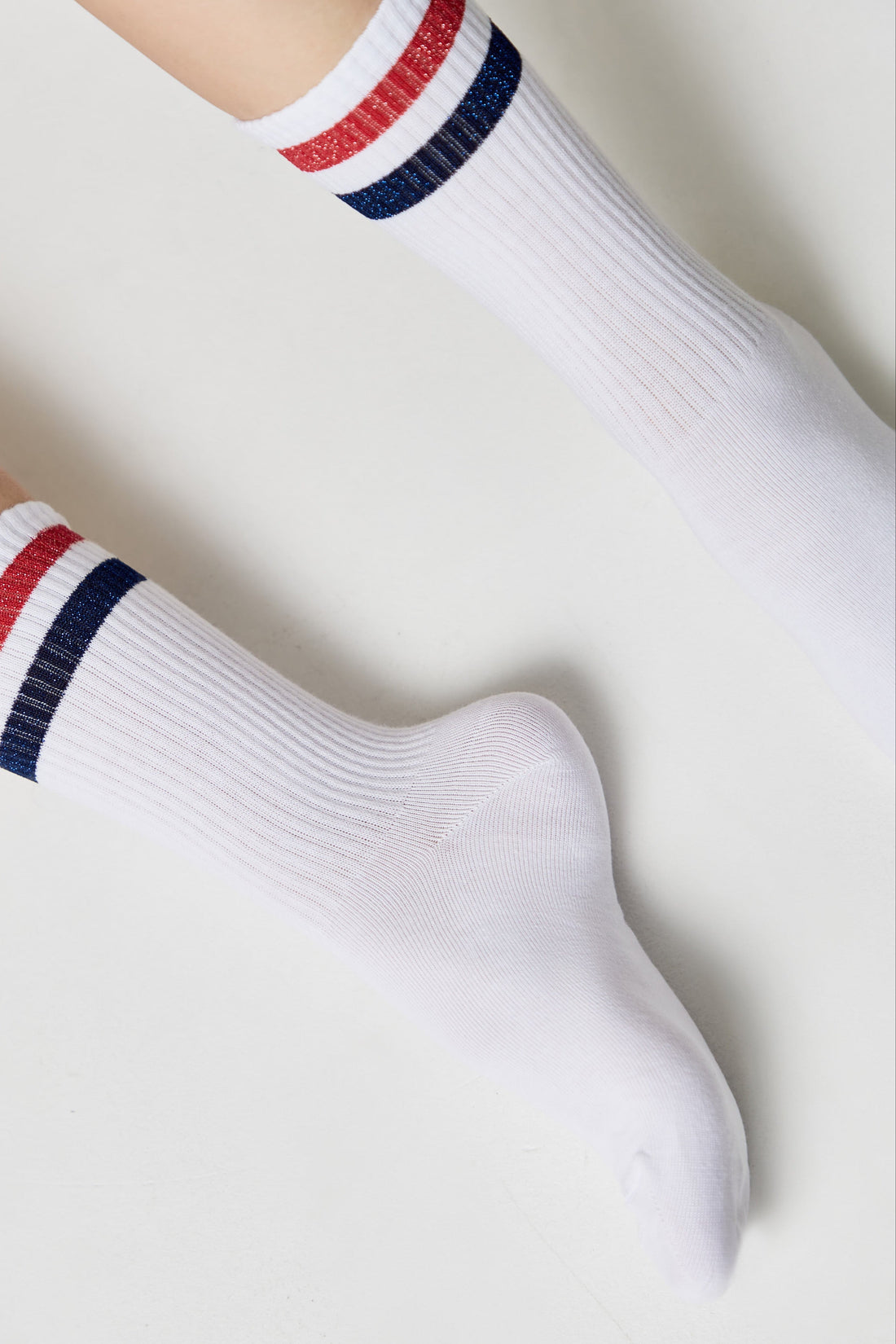 Conte Cotton Long Socks Active 157 - Lurex Stripes - DestGlow