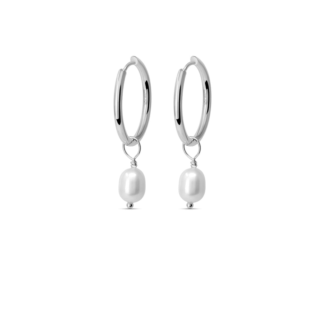 Pearl Huggie Hoops - accessories