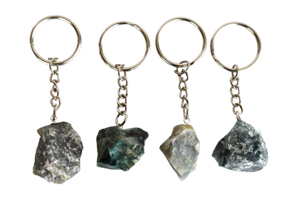 Moss Agate Key Chain, Gemstone Keychain Crystal Key Ring (Trust and Self-Discipline)  DestGlow