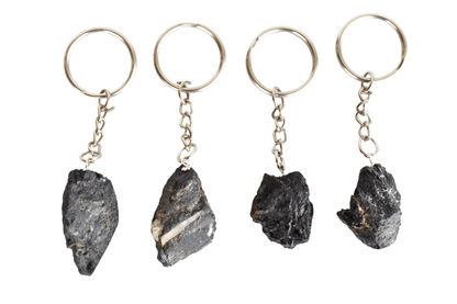 Black Tourmaline Key Chain, Gemstone Keychain Crystal Key Ring (Protection and Strength)  DestGlow