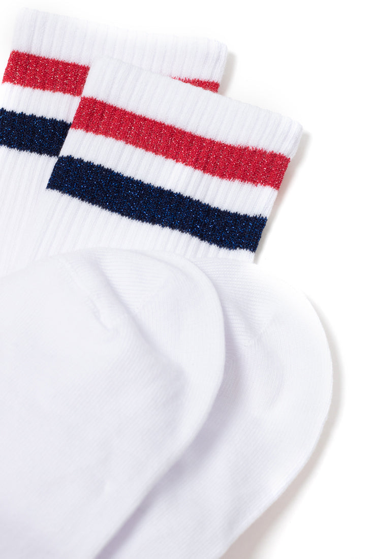 Conte Cotton Long Socks Active 157 - Lurex Stripes - DestGlow