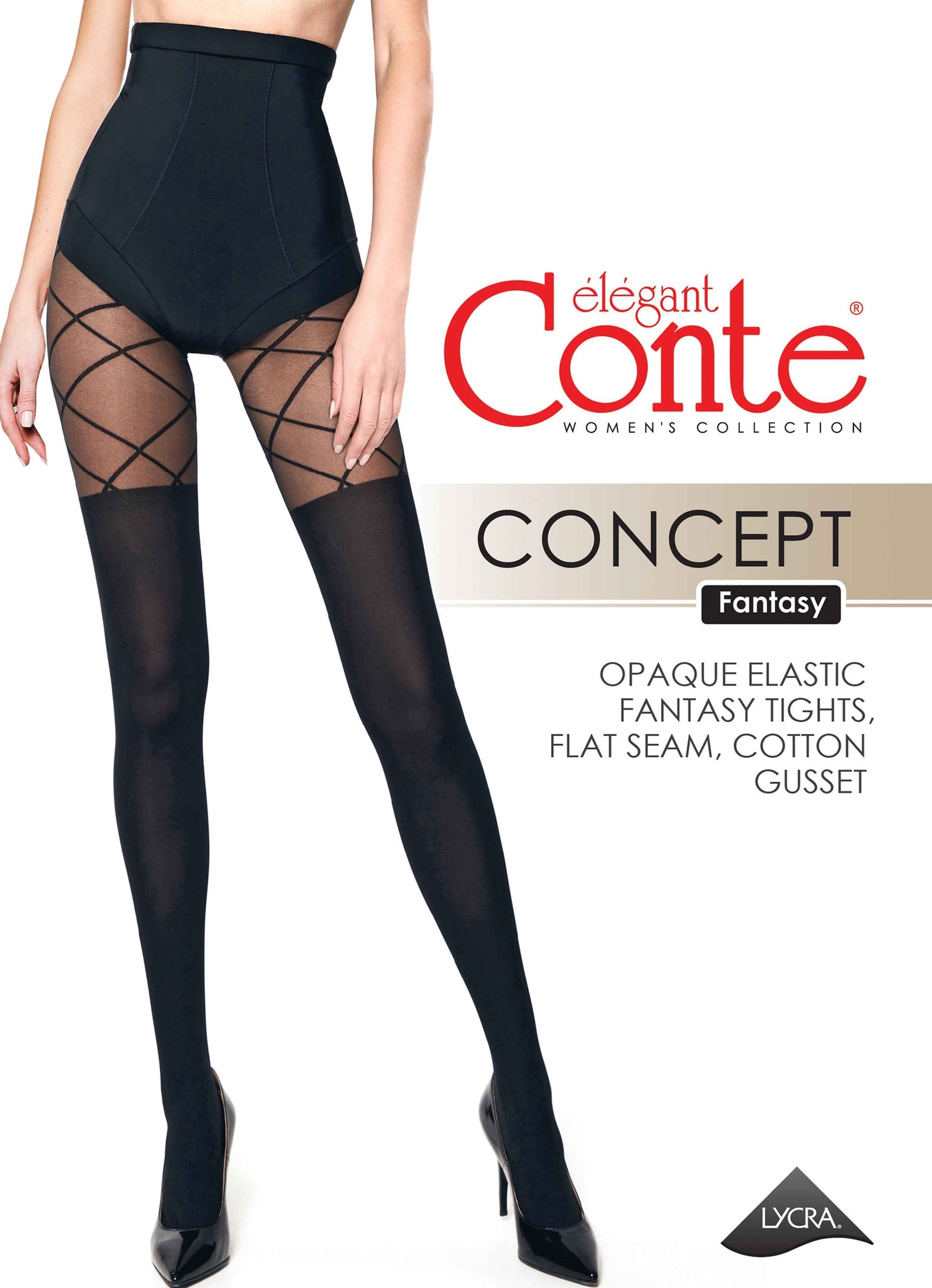Fantasy Tights Conte Concept - Knee-highs with Diamonds