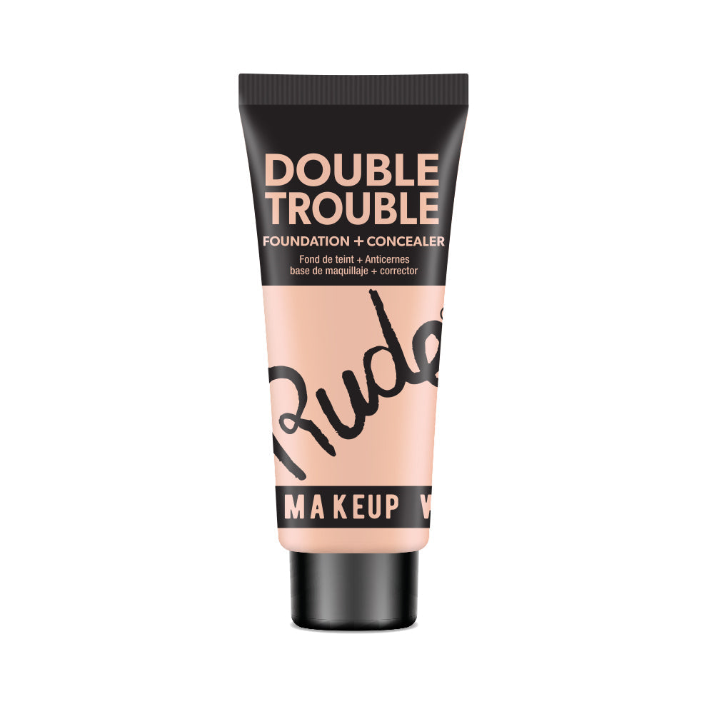 RUDE Double Trouble Foundation + Concealer - Silk 01 - DestGlow