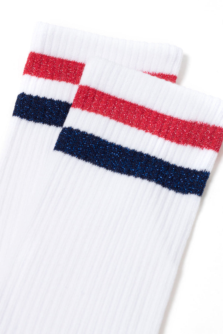 Conte Cotton Long Socks Active 157 - Lurex Stripes - DestGlow