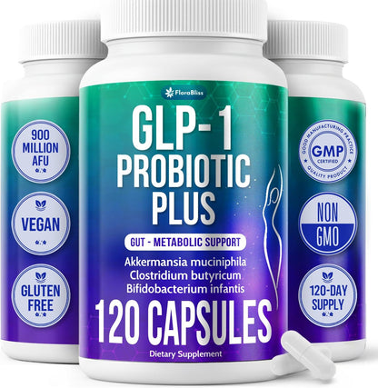 Probiotic Capsules - 900 Million AFU of Akkermansia, Clostridium, Bifidobacterium. Added Prebiotic Chicory and Green Tea Exact. by FreshDrinkUS - Natural and Premium Herbal Tea